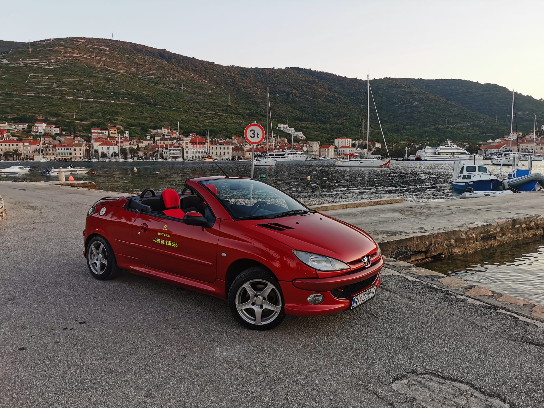 Convertible Car Rent on Vis